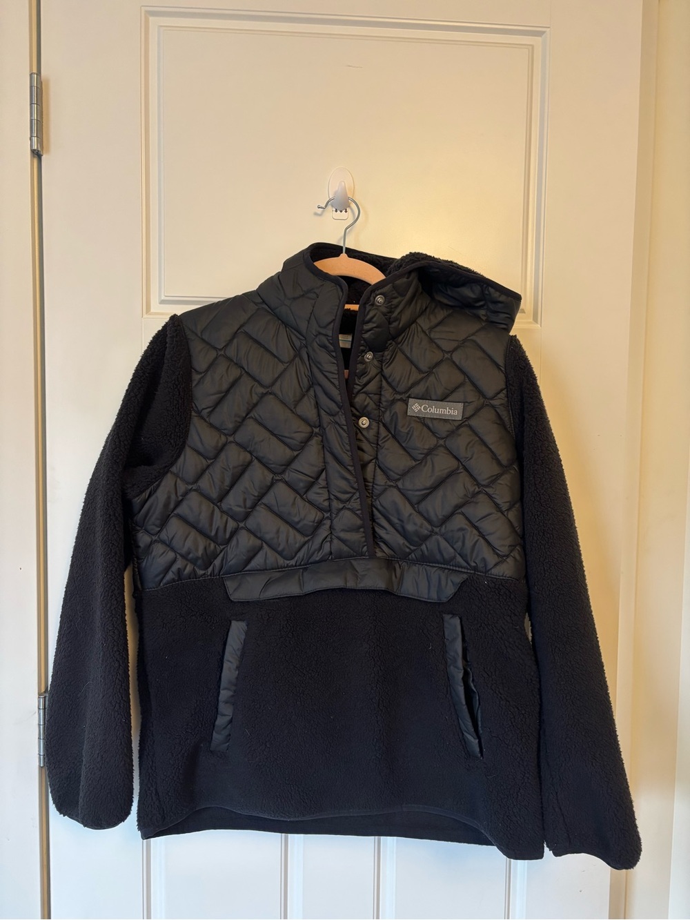 Columbia Kids Black Quilted & Fleece Pullover Jacket